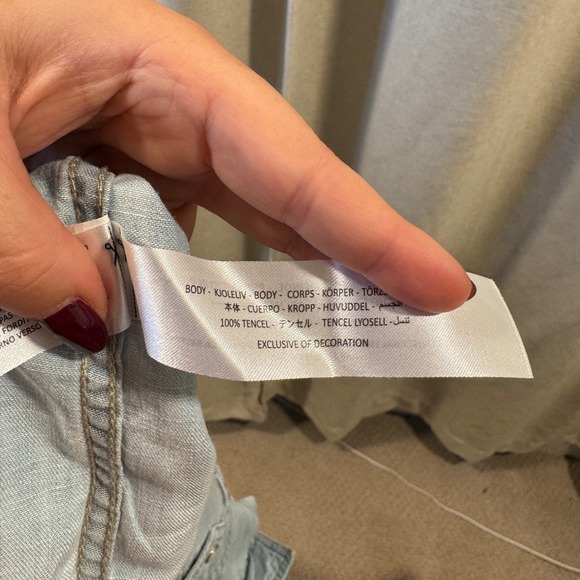 Ariat Pearl Snap Western Shirt Womens M Denim Blue Cowboy Rodeo - Picture 7 of 9